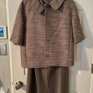 Stylish Ann Taylor Pewter and Lavender Jacket and Dress